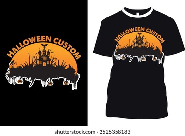 Design de t-shirt assustador Halloween para Dia de Halloween