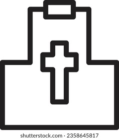 Halloween Scary Tombstone Outline Icon