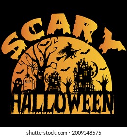 Halloween Scary T-Shirt Design 2021