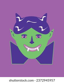 Halloween Scary Vampire Caracteres Vector Arte