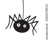 Halloween scary witch spider silhouette decoration