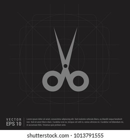 Halloween Scissors icon - Black Creative Background