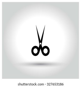 Halloween Scissors icon. Halloween pictogram elements collection.  simple minimal, flat, solid, mono, monochrome, plain, contemporary style. Vector illustration web internet design elements