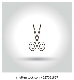 Halloween Scissors icon. Vector outline icon illustration
