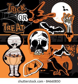 halloween scrapbook set