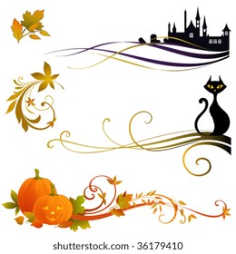 Halloween scroll design.