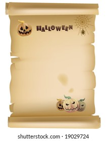 halloween scroll paper, vector design