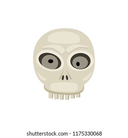 Halloween Scull. Vector illustration. Cartoon style, isolated