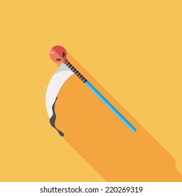 Halloween scythe flat icon with long shadow,eps10