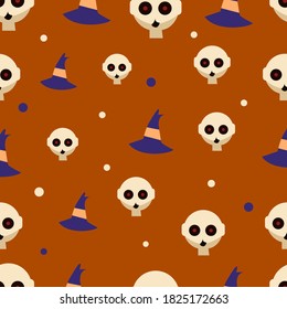 Halloween Seamles Pattern with cute, funny, sweet and creepy characters, perfect for gift wraps and covers, fabric