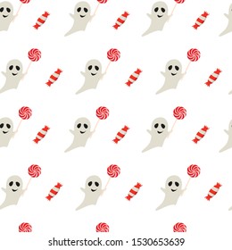 Halloween seamles pattern. Textile background. Card background