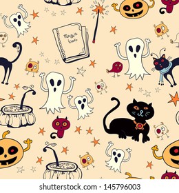 Halloween seamless background