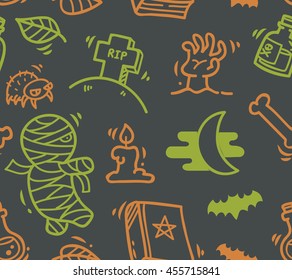 Halloween seamless background