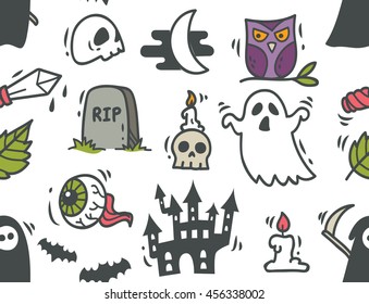 Halloween seamless background