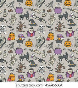 Halloween seamless background