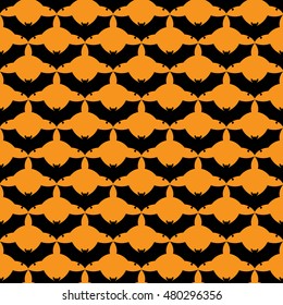 Halloween seamless background with bat. 

