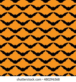 Halloween seamless background with bat. 

