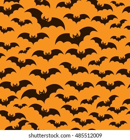 Halloween seamless background with bat.