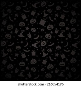 Halloween seamless background with bats and pumpkin. vector illustration 