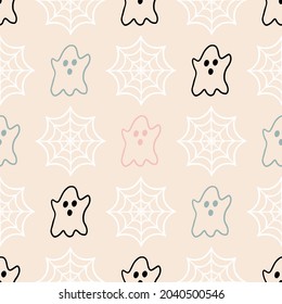 Halloween seamless background. 
Illustration for textile, print, card, invitation, wallpaper, fabric