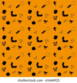 Halloween seamless background, part 1, vector illustration