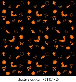 Halloween seamless background, part 2, vector illustration