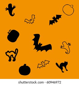 Halloween seamless background, part 4, vector illustration