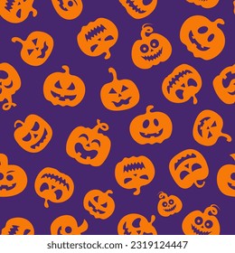 Halloween es un fondo sin fisuras con calabaza.
