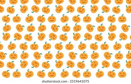 Halloween nahtloser Hintergrund mit Kürbis. Gut für textile Stoffgestaltung, Umschlagpapier, Website Tapeten, Textil, Tapete und Bekleidung. Vektorgrafik