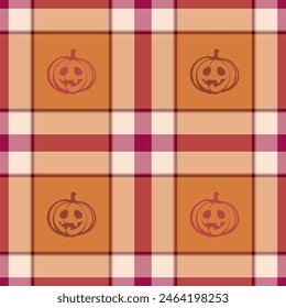 Fondo sin costuras de Halloween con calabaza para el diseño de la tela textil, papel de envoltura, Fondos de pantalla de Sitio web, textiles, Fondo de pantalla y ropa.