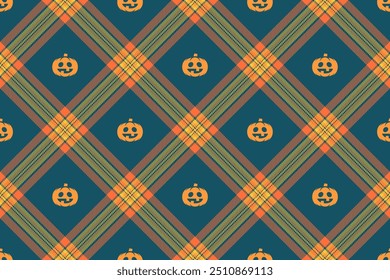 Fondo sin fisuras de Halloween con calabaza para el diseño de la tela textil, papel de embalaje, Fondos de pantalla de Sitio web, textiles, Fondo de pantalla y ropa.