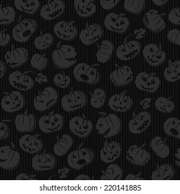 Halloween seamless background with pumpkins. vector illustration