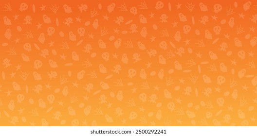Fondo sin fisuras de Halloween con arañas y fantasmas. Ideal para envolver papel, Fondos de pantalla de Sitio web, textiles, Fondo de pantalla y ropa. Ilustración vectorial.