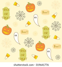 Halloween seamless background vector design illustration.