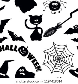  Halloween seamless background. vector illustration.