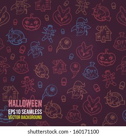 Halloween seamless background. Vector illustration 