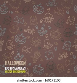 Halloween seamless background. Vector illustration 