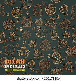 Halloween seamless background. Vector illustration 