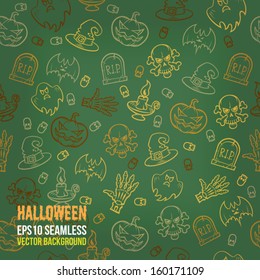 Halloween seamless background. Vector illustration 
