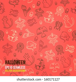 Halloween seamless background. Vector illustration 