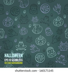 Halloween seamless background. Vector illustration 