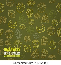 Halloween seamless background. Vector illustration 