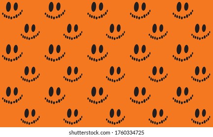 Halloween seamless black skull on a yellow background. They are suitable for fabric, packaging, decor, postcards, background.