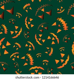 Halloween seamless jack o lantern face background