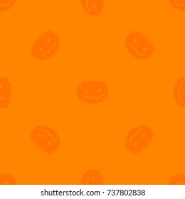 Halloween seamless orange background with pumpkins. Vector pattern for wallpapers, pattern fills, web page backgrounds.