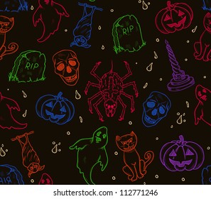 Halloween seamless pattern