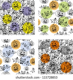 halloween seamless pattern