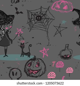 halloween seamless pattern