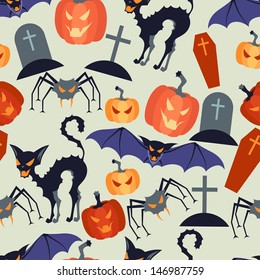 Halloween seamless pattern.