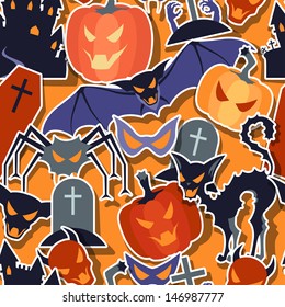 Halloween seamless pattern.